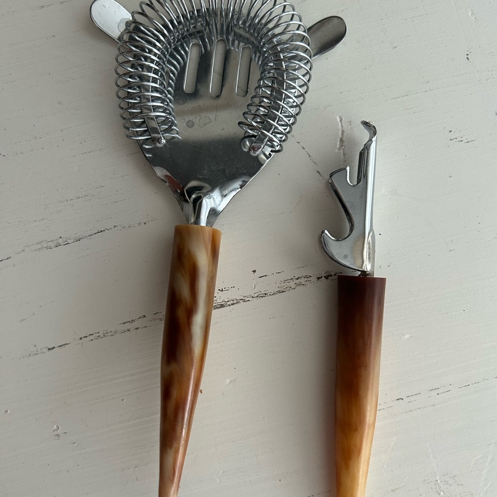 Elegant Japanese Bakelite Bar Tool Set